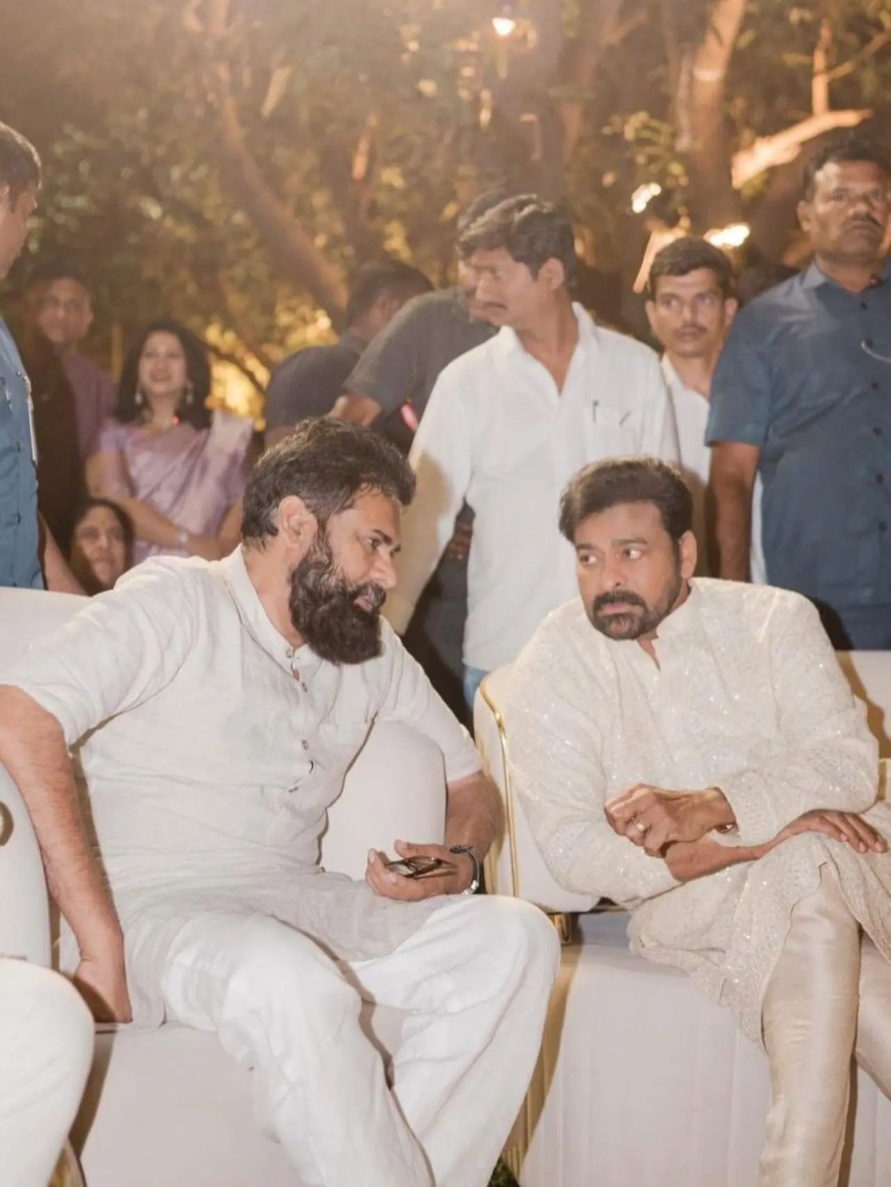 Allu Sirish's uncle Chiranjevi and his brother Pawan Kalyan were also a part of festivities.